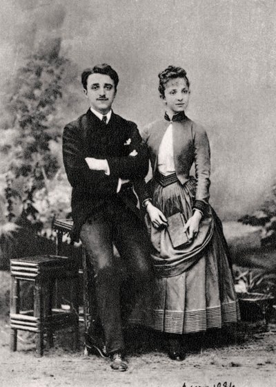Georges e Jeanne Hugo, nipoti del romanziere francese Victor Hugo, 1884 da Unbekannt