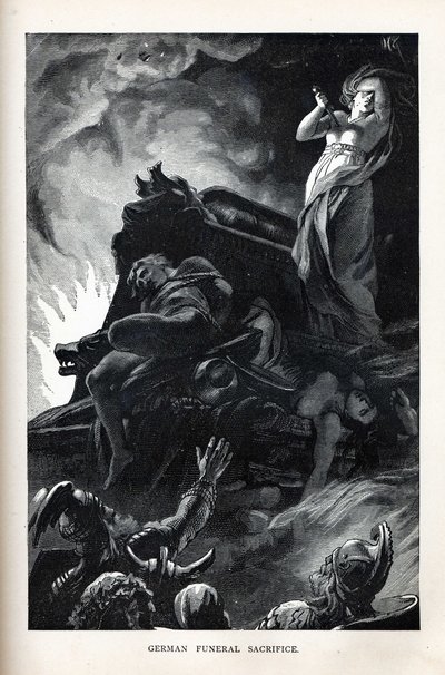 Sacrificio funebre tedesco, 1882 da Unbekannt