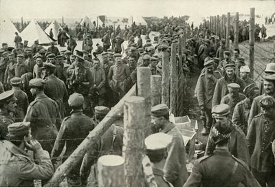 Prigionieri tedeschi che entrano nelle gabbie, 1919 da Unbekannt