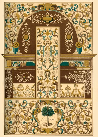 Soffitto e pittura murale rinascimentale tedesca, 1898 da Unbekannt
