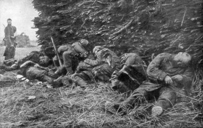 Soldati tedeschi uccisi dal fuoco di artiglieria, 1ª Battaglia della Marna, Francia, 5-12 settembre 1914 da Unbekannt