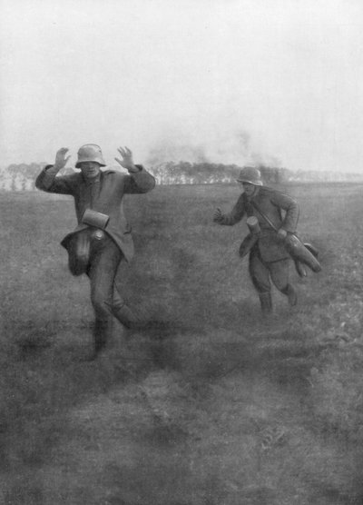 Soldati tedeschi che si arrendono vicino a Vierzy, a sud di Soissons, 18 luglio 1918 da Unbekannt