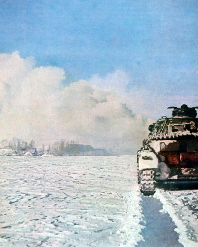 Carro armato tedesco che combatte nella neve, Russia, gennaio 1943 da Unbekannt