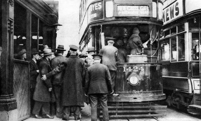 Salire su un tram a Blackfriars, Londra da Unbekannt