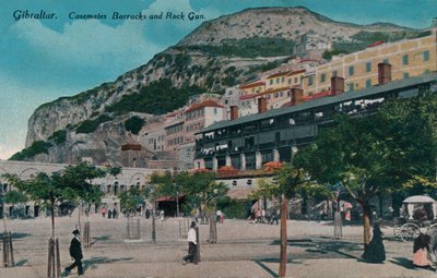 Gibilterra - Casemates Barracks e Rock Gun, c1900 da Unbekannt