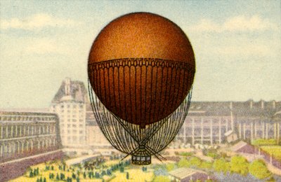 Il pallone di Giffard esposto alla Fiera Mondiale di Parigi, 1878, 1932 da Unbekannt