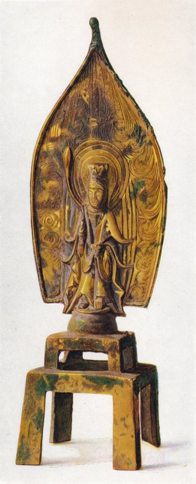 Figura in bronzo dorato di Kuan-Yin, 334 d.C., 1936 da Unbekannt
