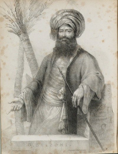 Giovanni Battista Belzoni 1778-1823 Frontespizio da Narrative of the Operations and Recent Disco da Unbekannt