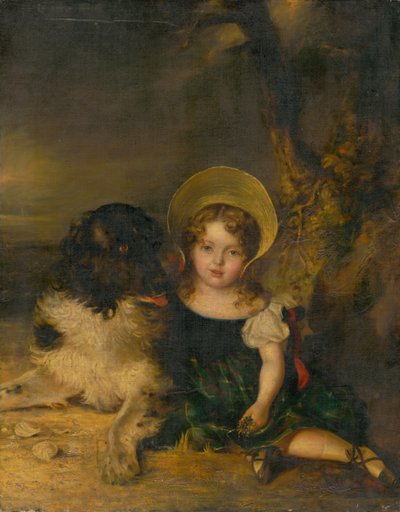 Ragazza con cane da Unbekannt