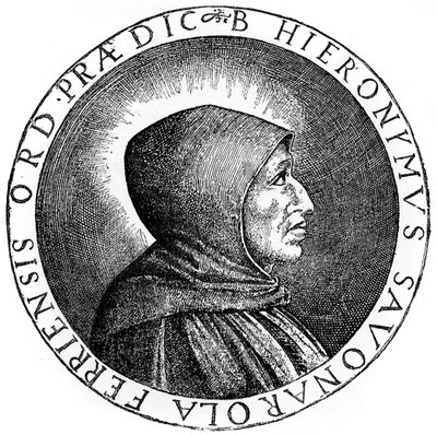 Girolamo Savonarola 1452-1498, sacerdote domenicano italiano e leader di Firenze, 1882 da Unbekannt