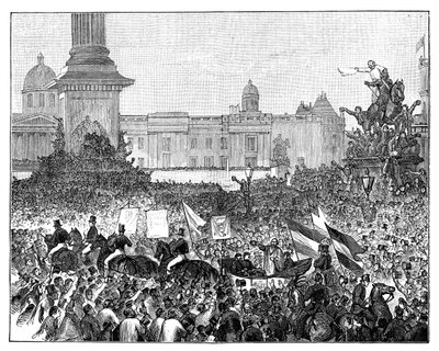 Accoglienza di Giuseppe Garibaldi a Trafalgar Square, Londra da Unbekannt
