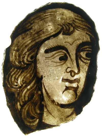 Frammento di vetro, francese, XIII-XIV secolo da Unbekannt