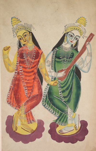 Dee Lakshmi e Sarasvati, 1800 da Unbekannt