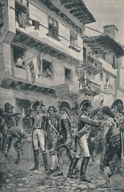 Godoy arrestato dalle truppe spagnole, 1896 da Unbekannt