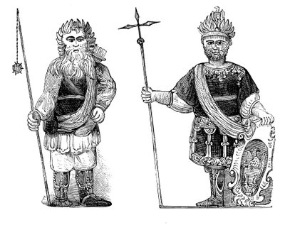 Gog e Magog, Guildhall, Londra, c1902 da Unbekannt