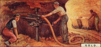 Oro. - Foratura di Fori di Esplosione, S. Africa, 1928 da Unbekannt