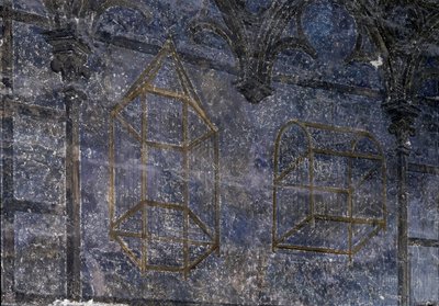 Arte gotica: La stanza del Papa: (dettaglio) le gabbie - la torre degli angeli. 1336-1337, Palazzo dei Papi, Avignone da Unbekannt