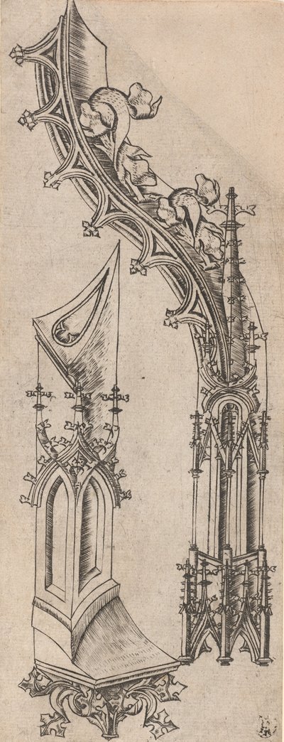 Lettera Gotica D, c. 1480-1500 da Unbekannt