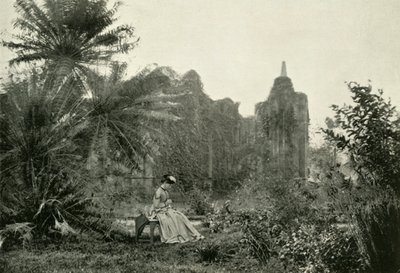 Rovina gotica nel giardino di Barrackpore, c1870, 1925 da Unbekannt