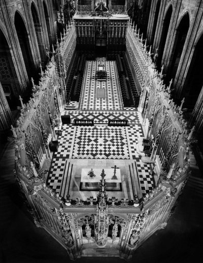 Architettura gotica: vista della recinzione del coro della Cattedrale di Saint Cecile d