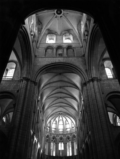 Arte gotica: le volte della navata e del coro. Chiesa di Santo Stefano, Caen (Calvados) da Unbekannt