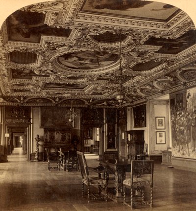 Grande sala da pranzo, Castello di Frederiksborg, Danimarca, 1897 da Unbekannt