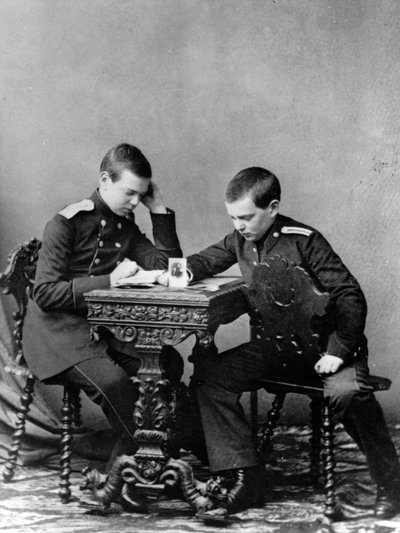 Granduchi Alessandro Aleksandrovič e Vladimir Aleksandrovič di Russia, c. 1859-c. 1861 da Unbekannt