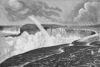 Vista panoramica delle cascate Horseshoe canadesi e americane, 1883 da Unbekannt