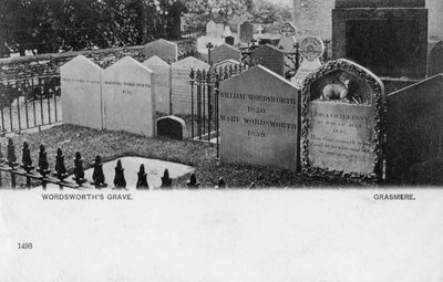Tomba del poeta William Wordsworth, Grasmere, Westmorland, XX secolo da Unbekannt