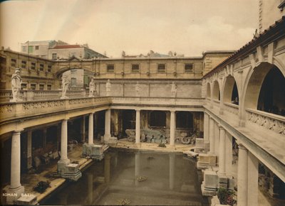 Grande bagno, Terme Romane, Bath, Somerset, c. 1925 da Unbekannt