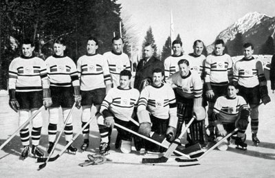 Squadra di hockey su ghiaccio della Gran Bretagna, Giochi Olimpici Invernali, Garmisch-Partenkirchen, Germania, 1936 da Unbekannt