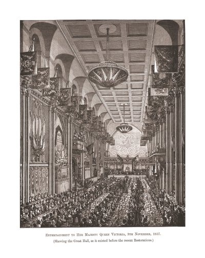 Grande Sala Guildhall, 1837, 1886 da Unbekannt