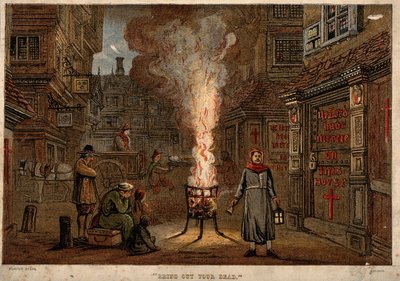 La grande peste a Londra, 1665 da Unbekannt