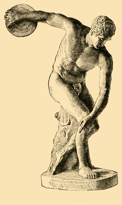Atleta greco che lancia il disco, 1890 da Unbekannt