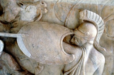 Oplita greco in battaglia contro le Amazzoni, 30 a.C.-200 d.C. da Unbekannt