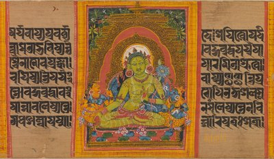 Tara Verde, Foglio da... Manoscritto della Perfezione della Saggezza, inizio XII secolo da Unbekannt