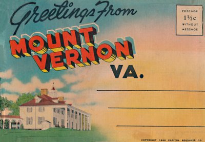 Saluti da Mount Vernon V.A., 1946 da Unbekannt