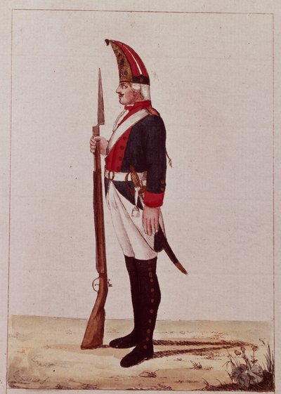 Granatiere del Primo Battaglione di Marina, 1786 da Unbekannt