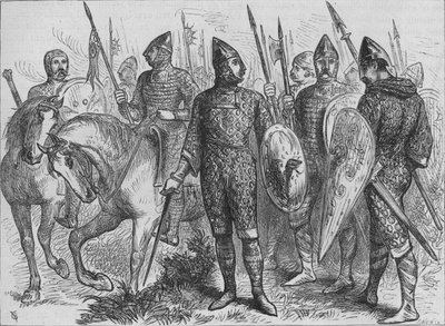 Gruppo di soldati normanni A.D. 1066, c1880 da Unbekannt