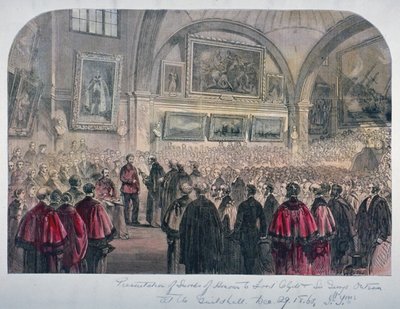 Sala del Consiglio della Guildhall, Città di Londra, 1861 da Unbekannt