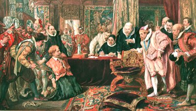Guy Fawkes davanti a Giacomo I da Unbekannt