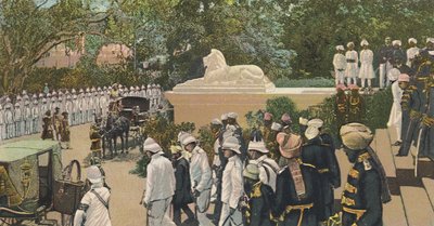 Sua Altezza il Nizam lascia la Residenza, Hyderabad, c1900 da Unbekannt