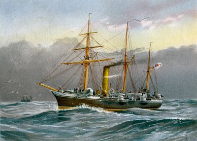 HMS Nymphe, sloop della Royal Navy, c1890-c1893 da Unbekannt