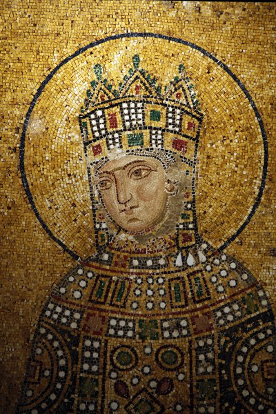 (dettaglio) mosaico di Santa Sofia: Imperatrice Zoe, Istanbul, Turchia da Unbekannt