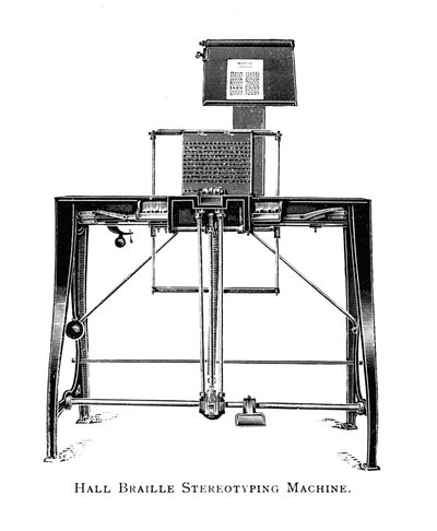 Macchina per stereotipia Braille Hall, 1919 da Unbekannt