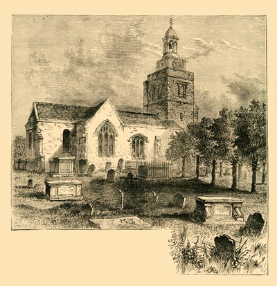 Chiesa Parrocchiale di Hammersmith, nel 1820, c1878 da Unbekannt