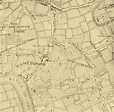 Hammersmith nel 1746, c. 1878 da Unbekannt