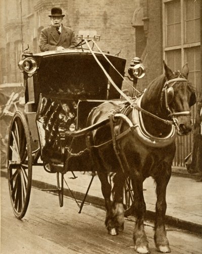 Carrozza Hansom, c1910, 1935 da Unbekannt