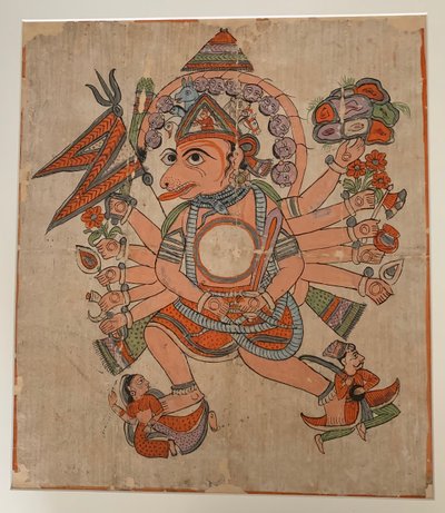 Hanuman nella sua forma tantrica a cinque teste Pancha Mukha da Unbekannt