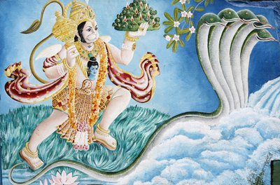 Dio scimmia Hanuman. Pashupatinah, Kathmandu, Nepal da Unbekannt